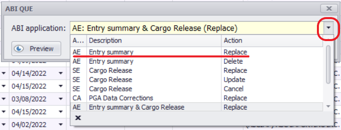 Entry summary replace