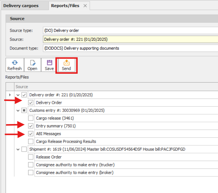 Email DO select docs